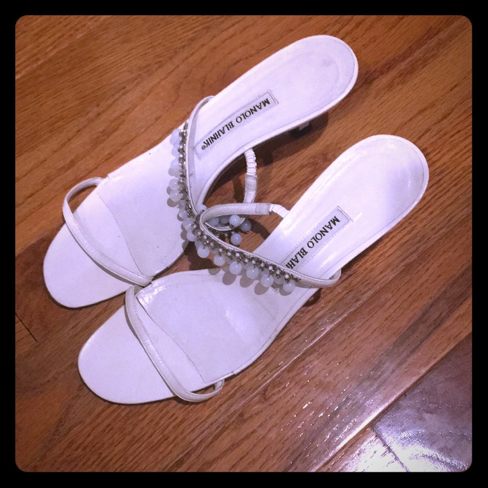 SOLD - Vintage Strappy Manolo Blahnik Mule Sandals